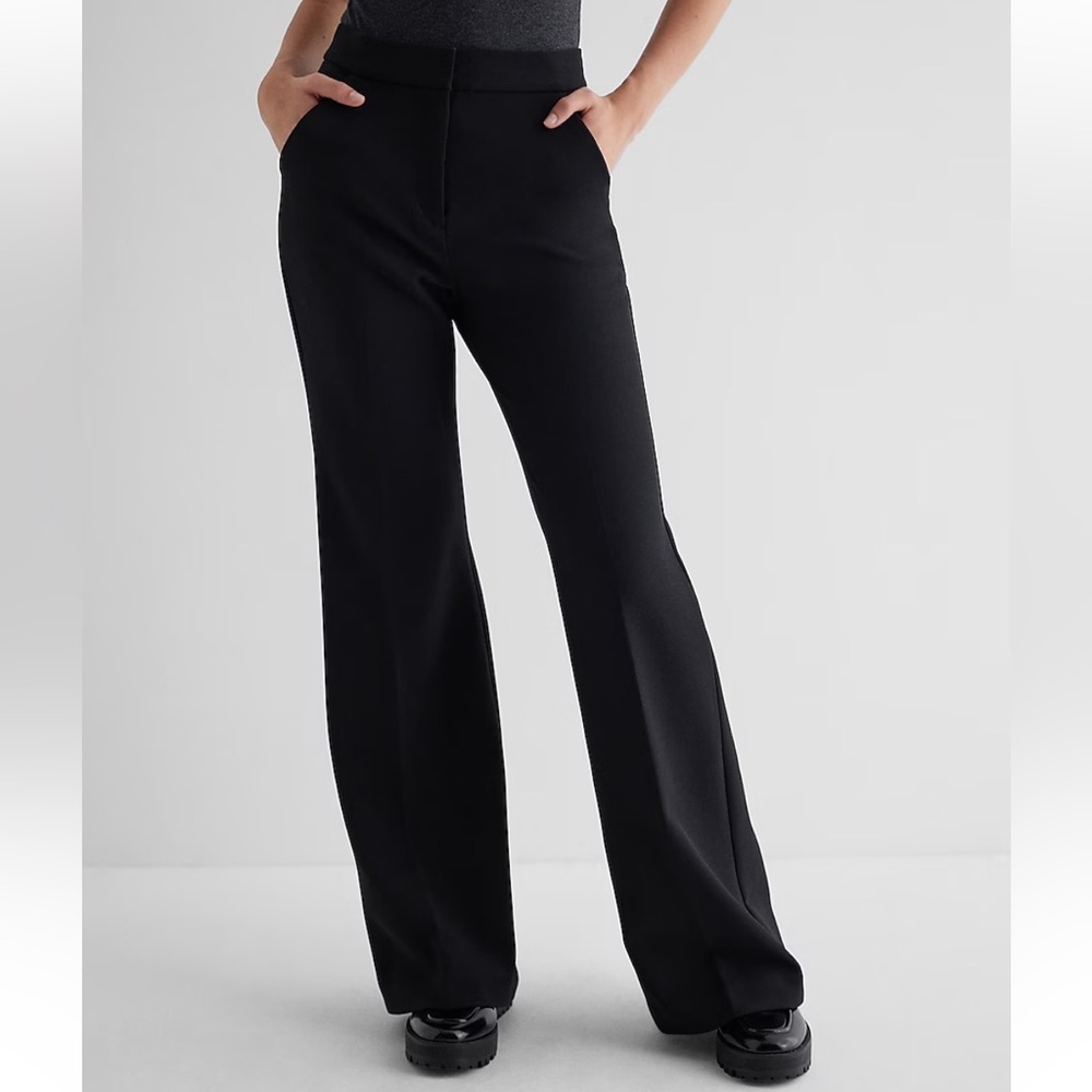 Express Editor High Waisted Flare Trouser - 8r - … - image 1